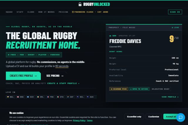 Rugby Unlocked — product screenshot